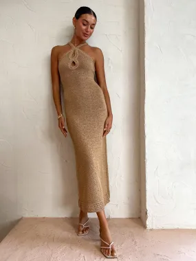 Significant Other Saoirse Midi Dress in Biscuit