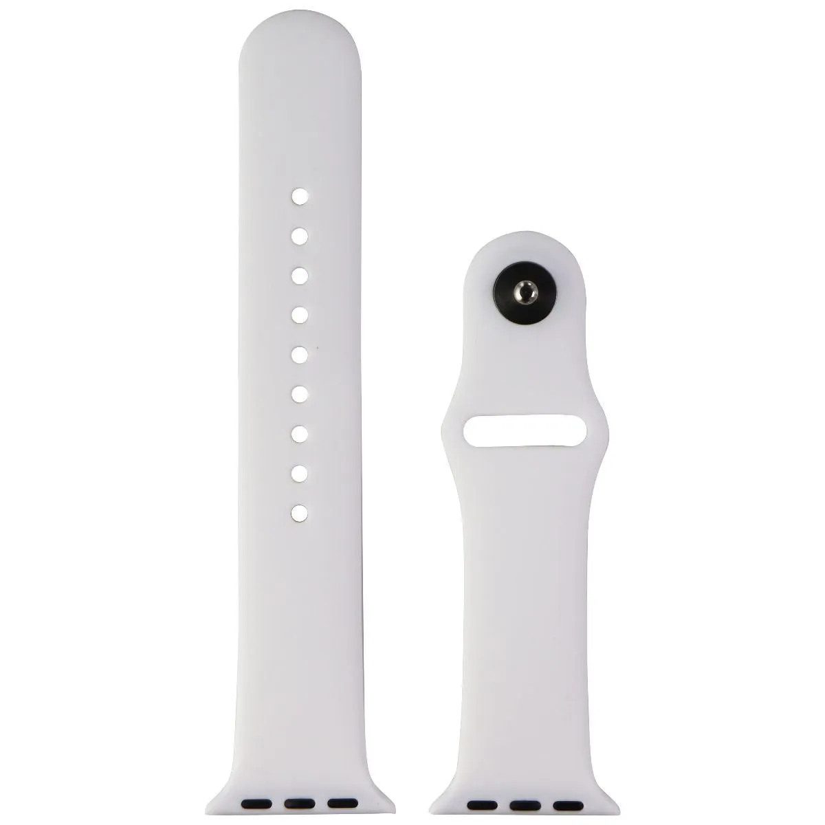 Silicone Watch Band for Apple Watch 38mm/40mm Cases - White - Large