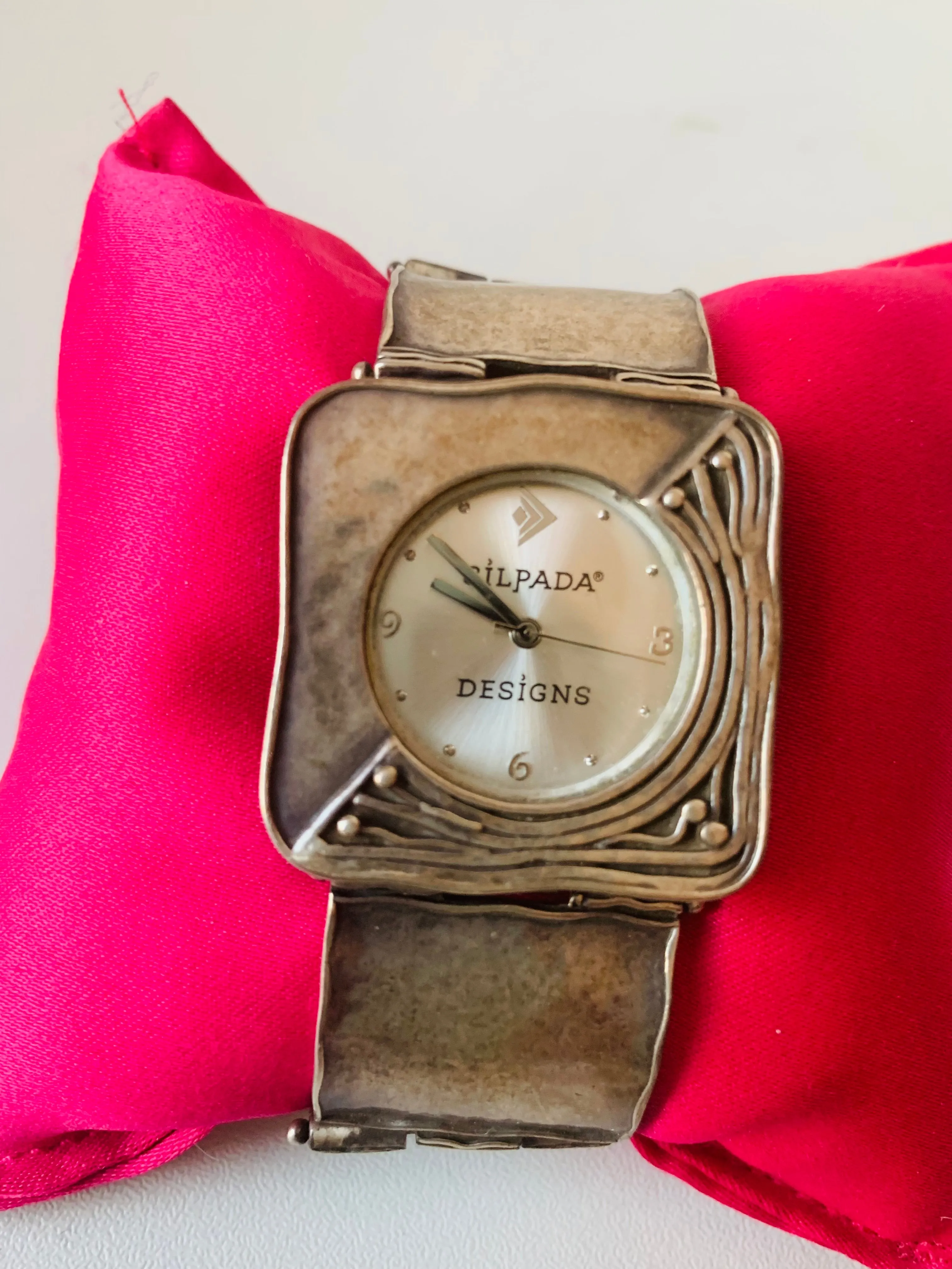 Silpada Designs Vintage 925 Sterling Silver Israel Link Watch