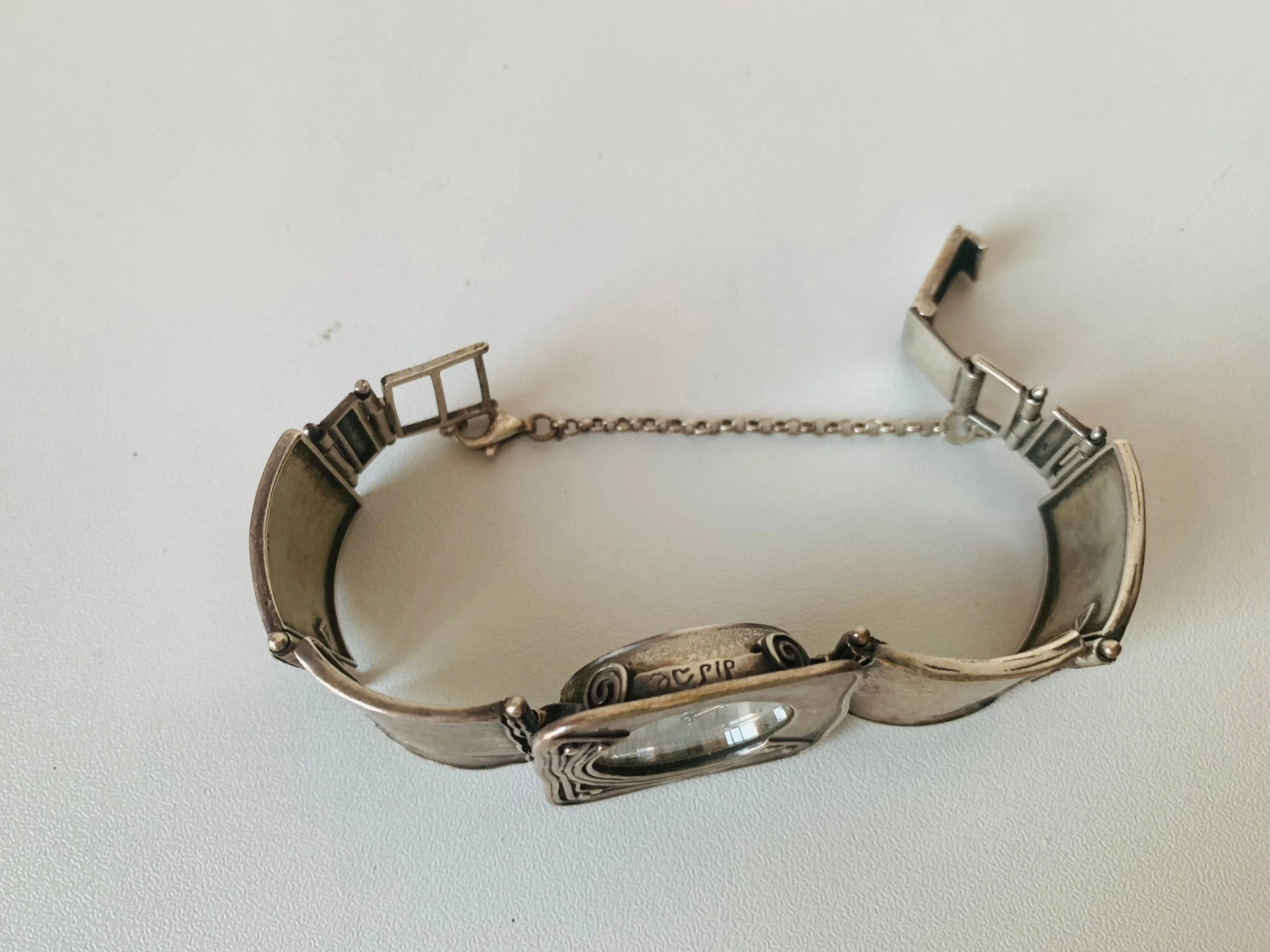 Silpada Designs Vintage 925 Sterling Silver Israel Link Watch