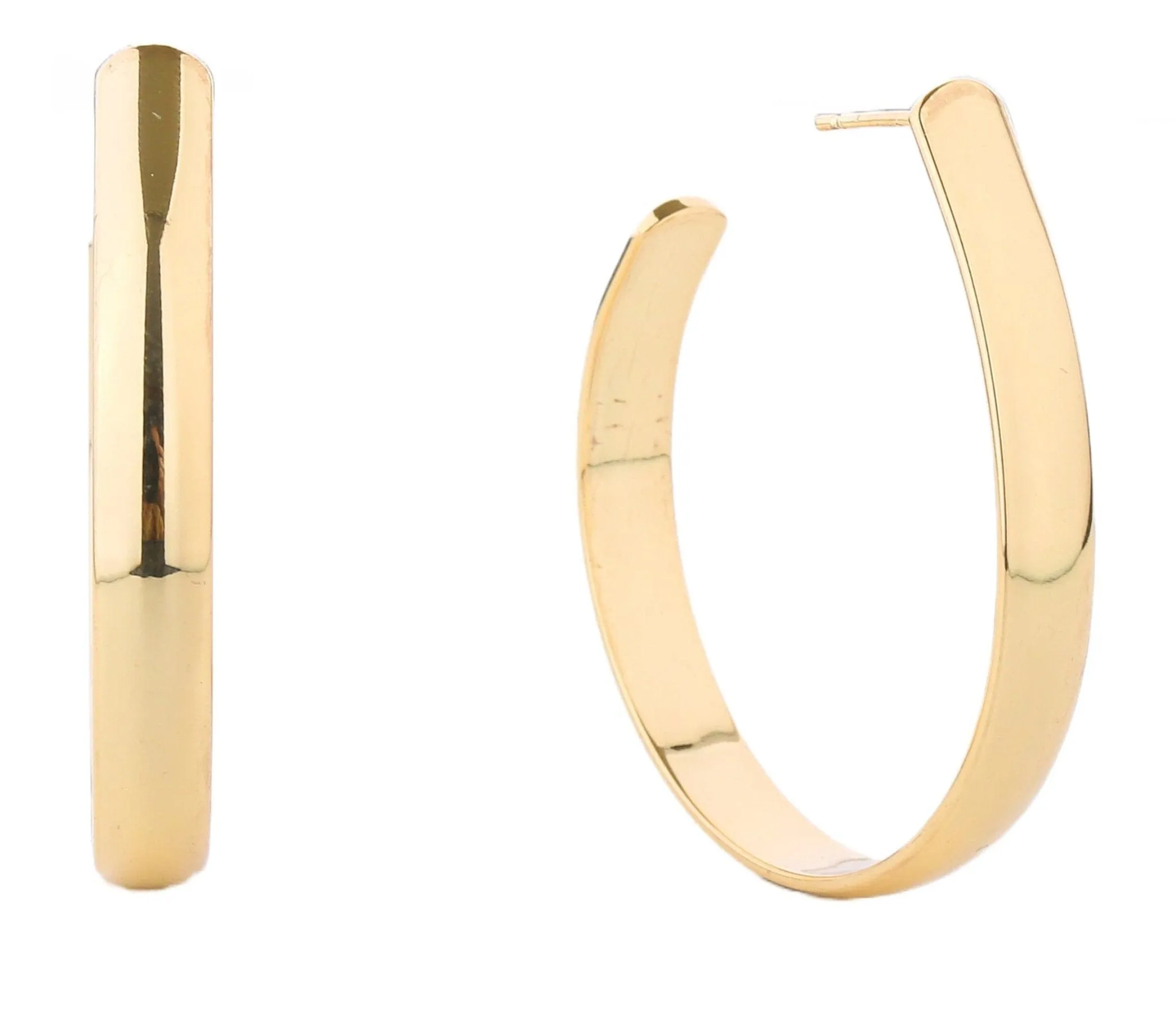 SJE310470 14K Dipped Post Hoop Earrings
