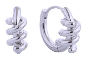 SJE310997 14K Knot Double Hoop Earrings