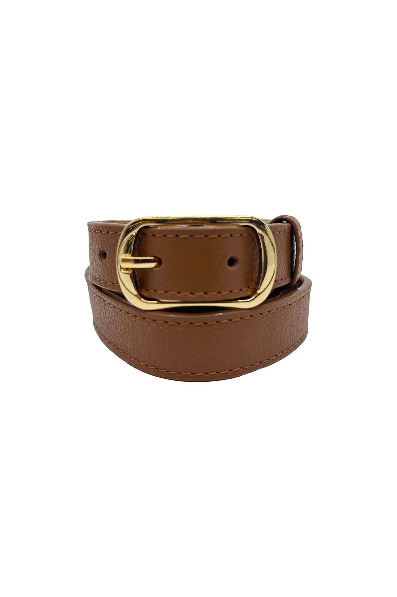 Skinny Jeans Belt Tan
