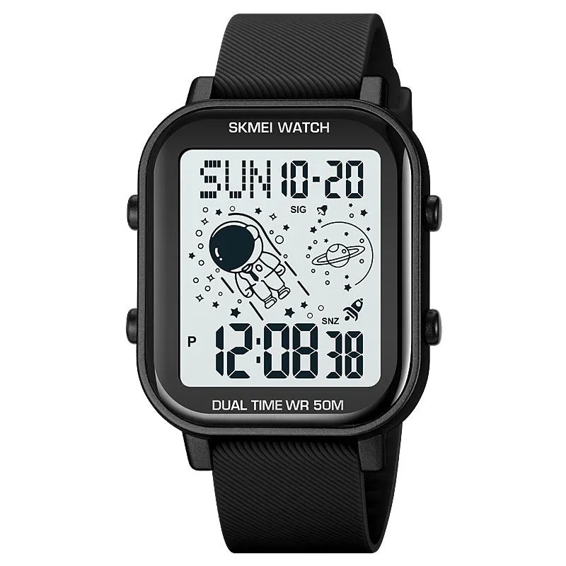 SKMEI 1971 Space Odyssey Digital Square Watch for Men w/ 50m Waterproof