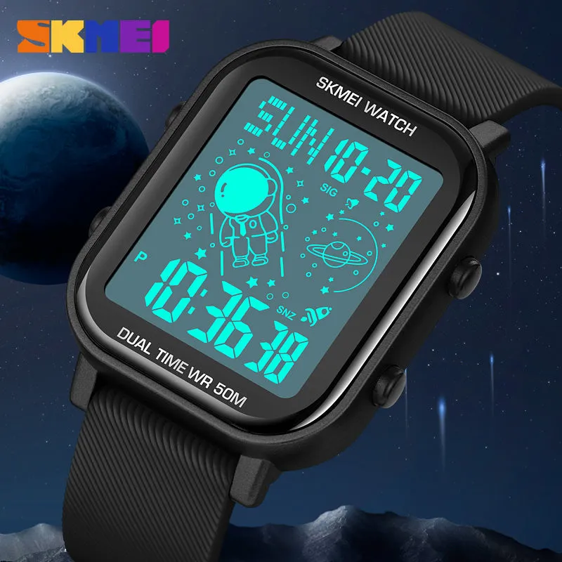 SKMEI 1971 Space Odyssey Digital Square Watch for Men w/ 50m Waterproof