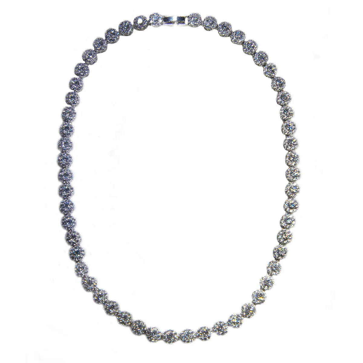 Small Circle Pave Necklace
