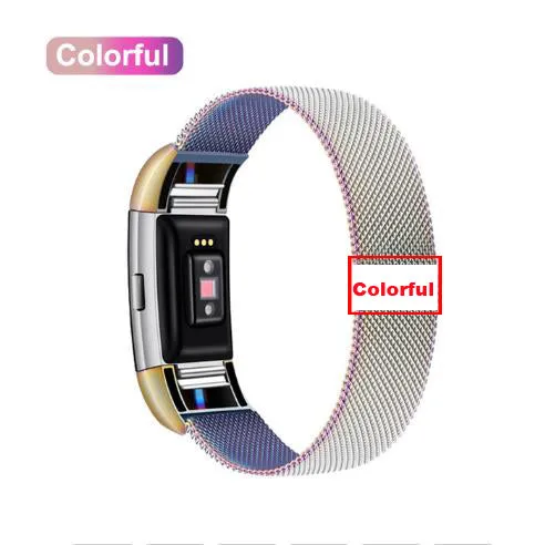 Stainless Steel Magnetic Milanese Loop Band for Fitbit Charge 2 band Replacement Wristband Strap for Fitbit Charge 3 4 Watchband