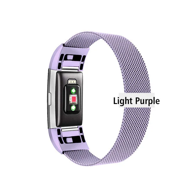 Stainless Steel Magnetic Milanese Loop Band for Fitbit Charge 2 band Replacement Wristband Strap for Fitbit Charge 3 4 Watchband