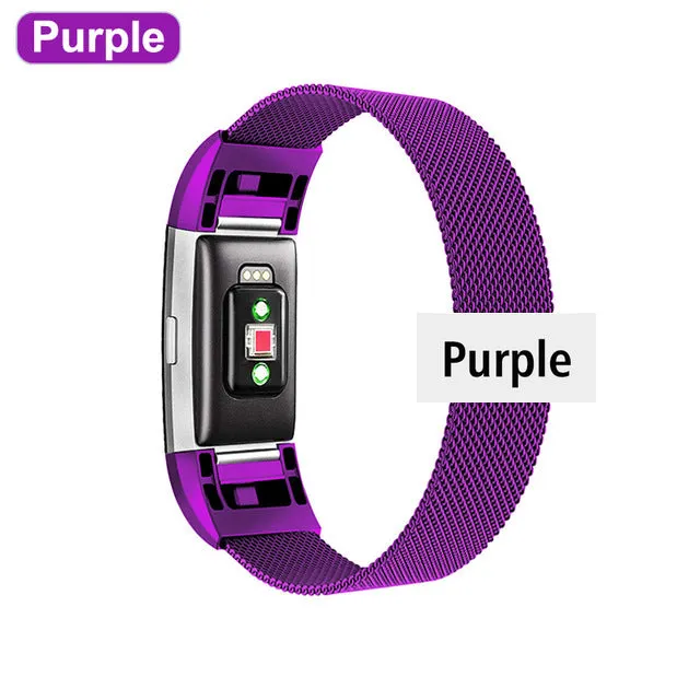 Stainless Steel Magnetic Milanese Loop Band for Fitbit Charge 2 band Replacement Wristband Strap for Fitbit Charge 3 4 Watchband