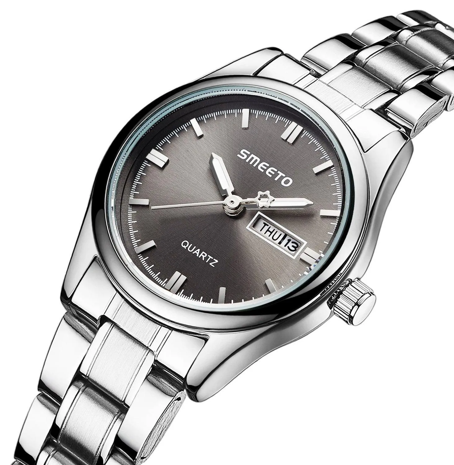Stainless Steel Strap Watch For Office Ladies