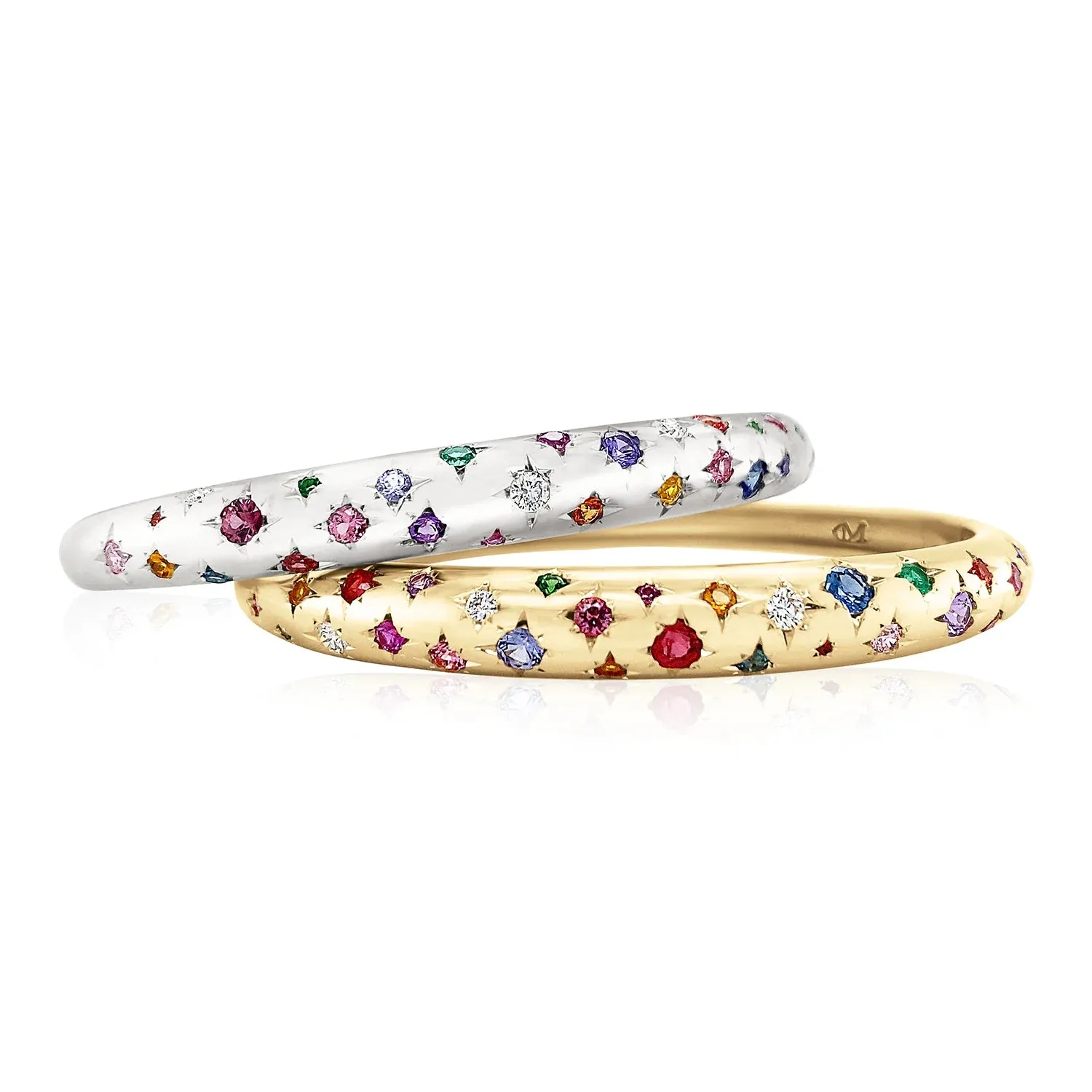 Starburst Gemstone Nomad Bangle Bracelet