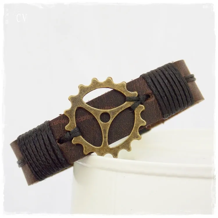 Steampunk Leather Bracelet