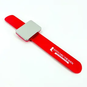 Stitchin' Heaven - Red Slap Bracelet Pin Magnet