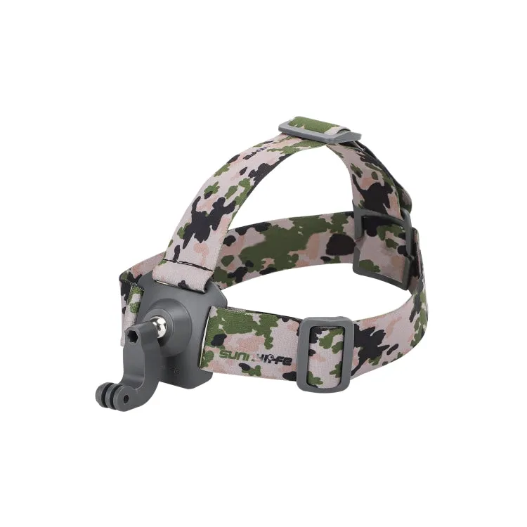 Sunnylife TD672 360 Rotation Adjustable Head Strap Vlog POV Mount Belt for GoPro, Insta360, DJI Osmo Action and Other Action Cameras (Camouflage)