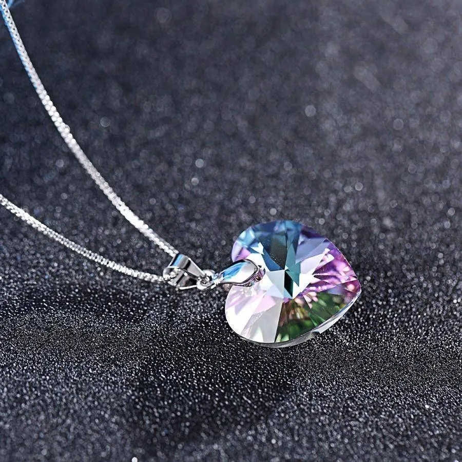 SWAROVSKI Heart Pendant Necklaces Drop Earrings Jewelry Sets