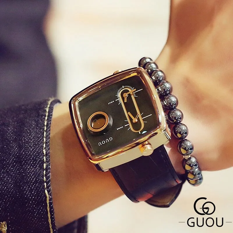 TEEK - Time of Man Double Quartz Square Wristwatch