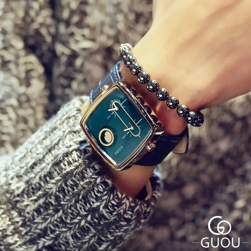 TEEK - Time of Man Double Quartz Square Wristwatch