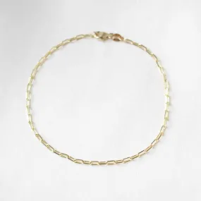 Thin Paper Clip Chain Bracelet