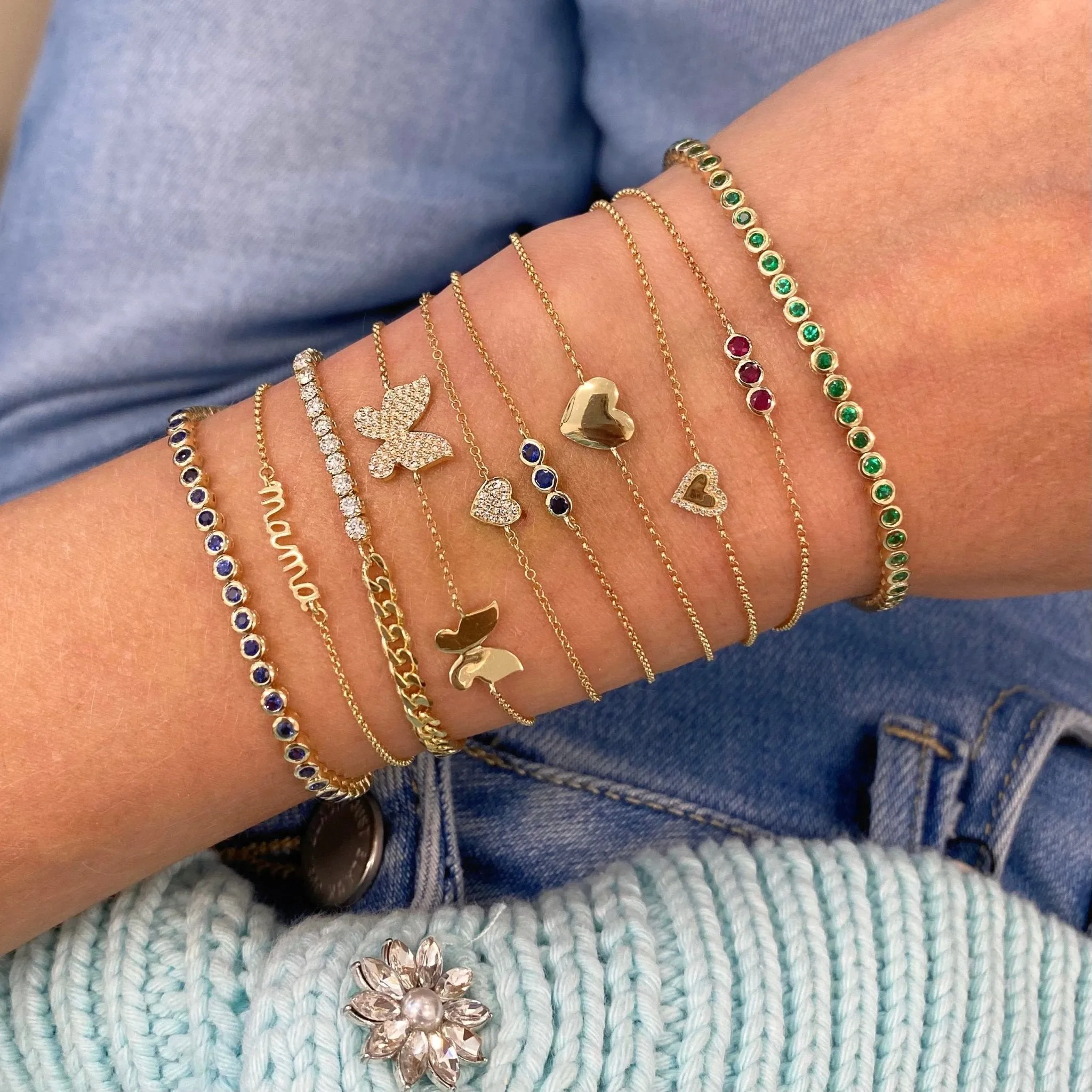 Triple Bubble Gemstone Bracelet