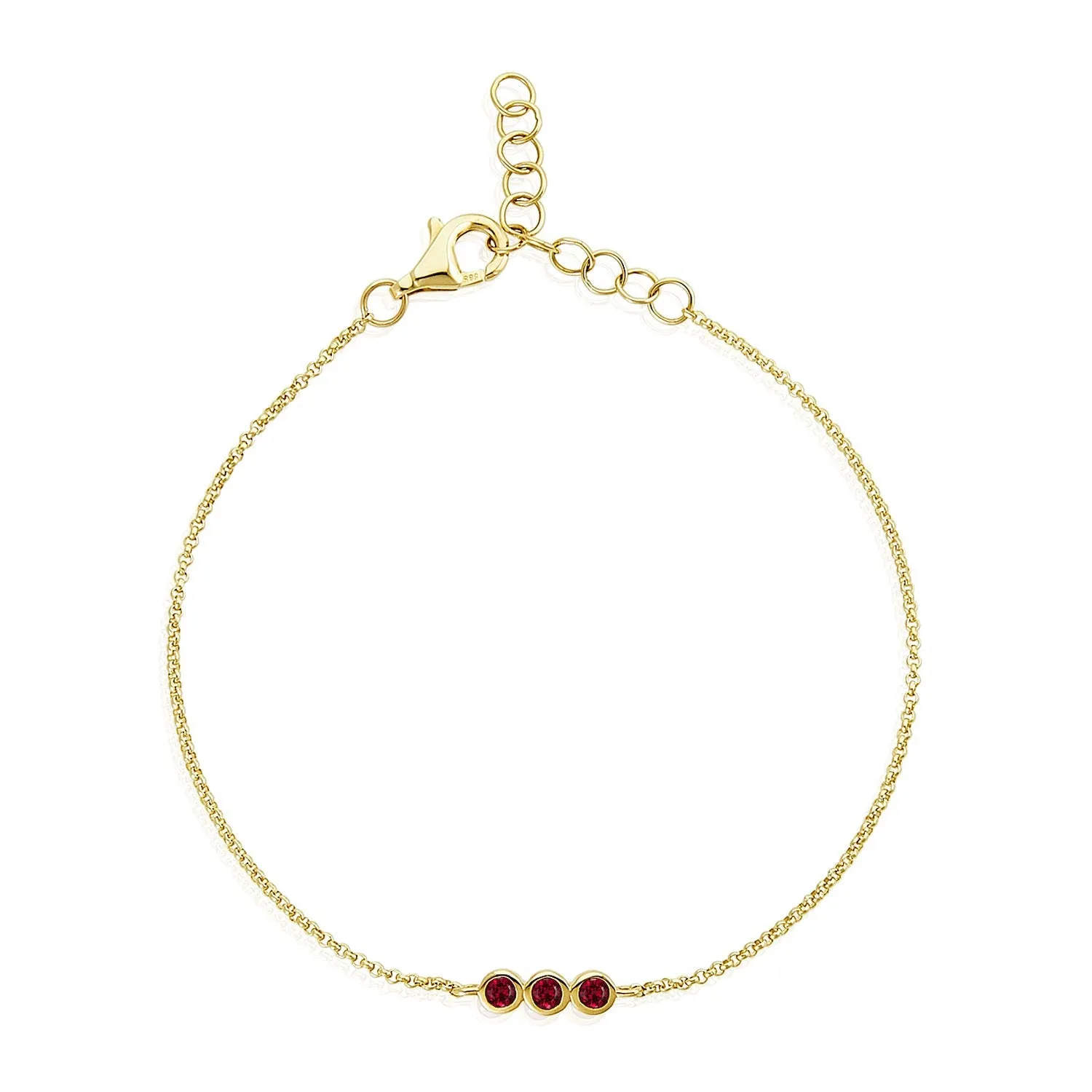 Triple Bubble Gemstone Bracelet