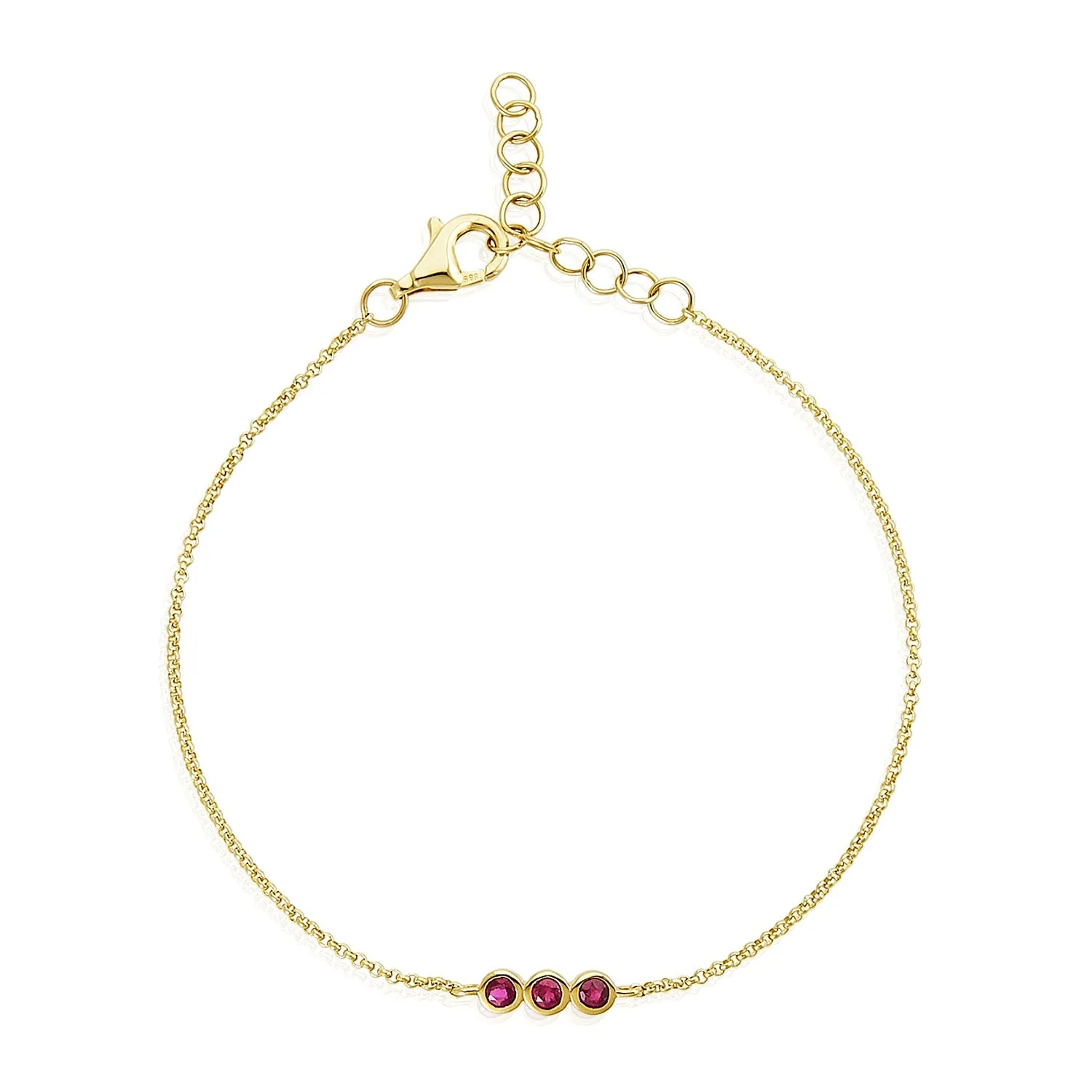 Triple Bubble Gemstone Bracelet