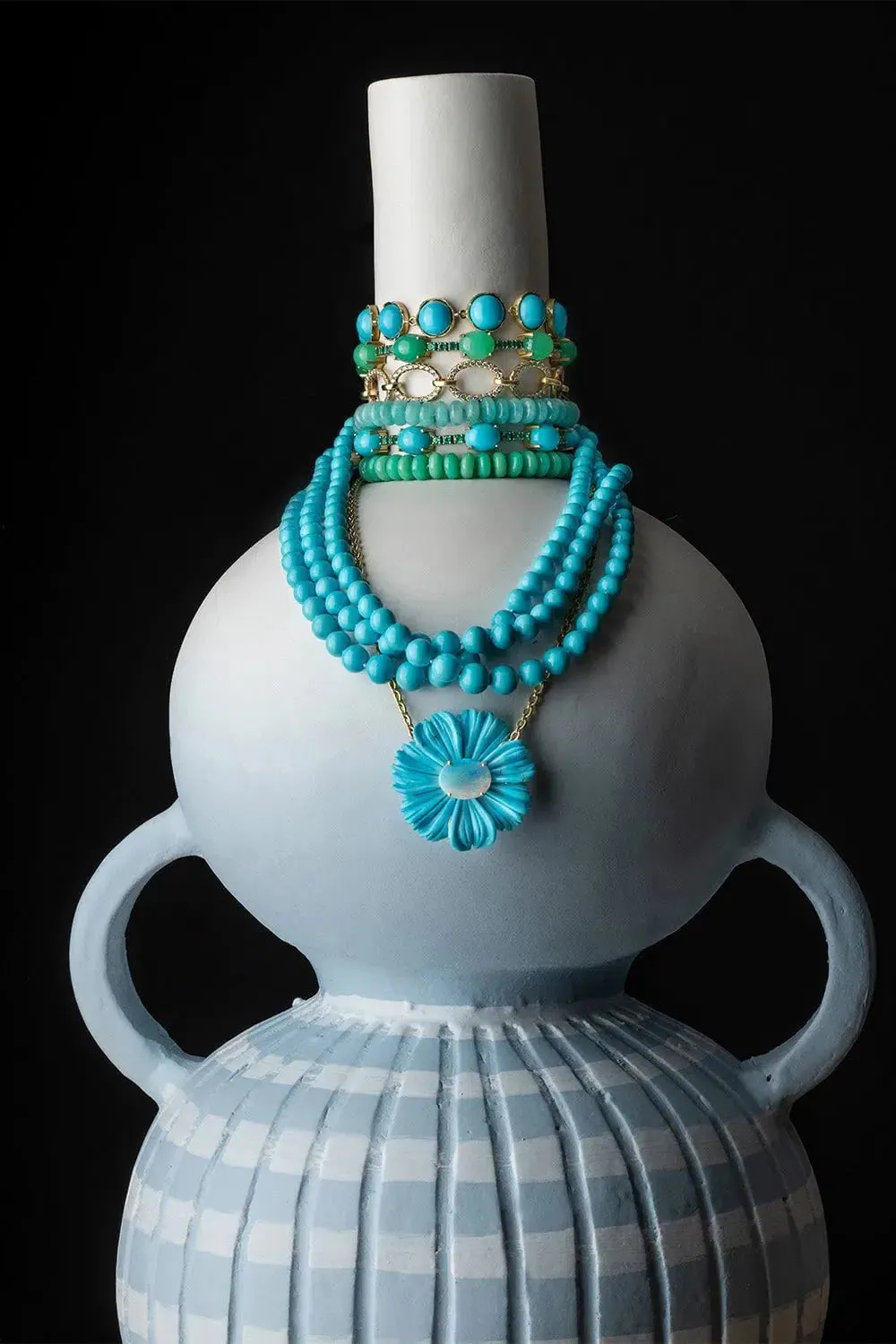 Turquoise and Emerald Tennis Bracelet