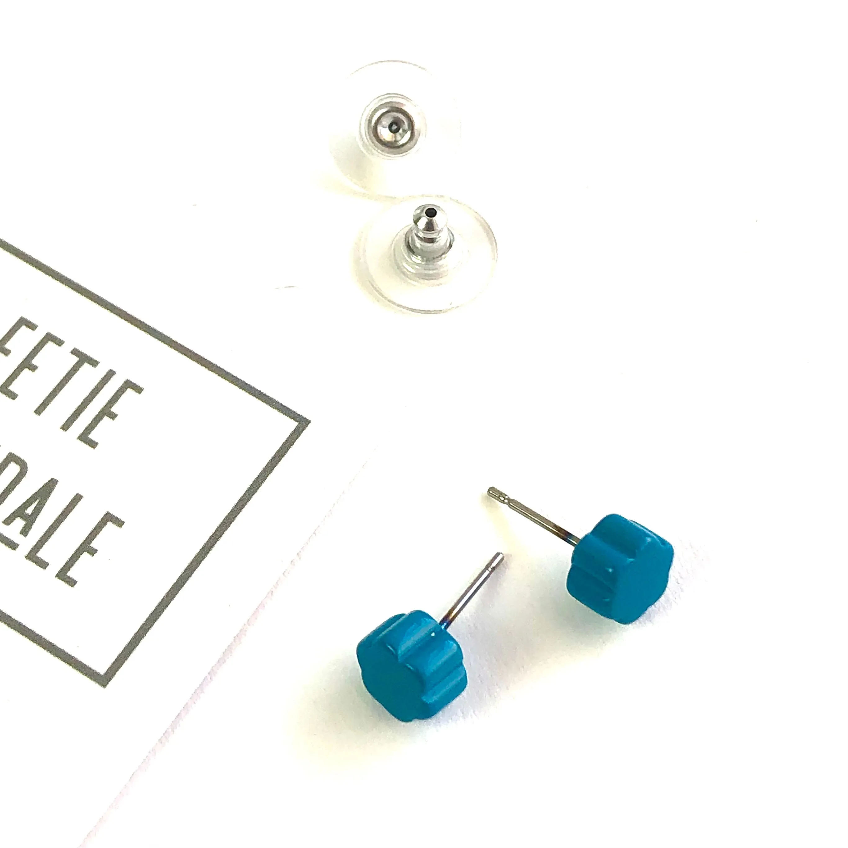 Turquoise Deco Daisy Stud Earrings