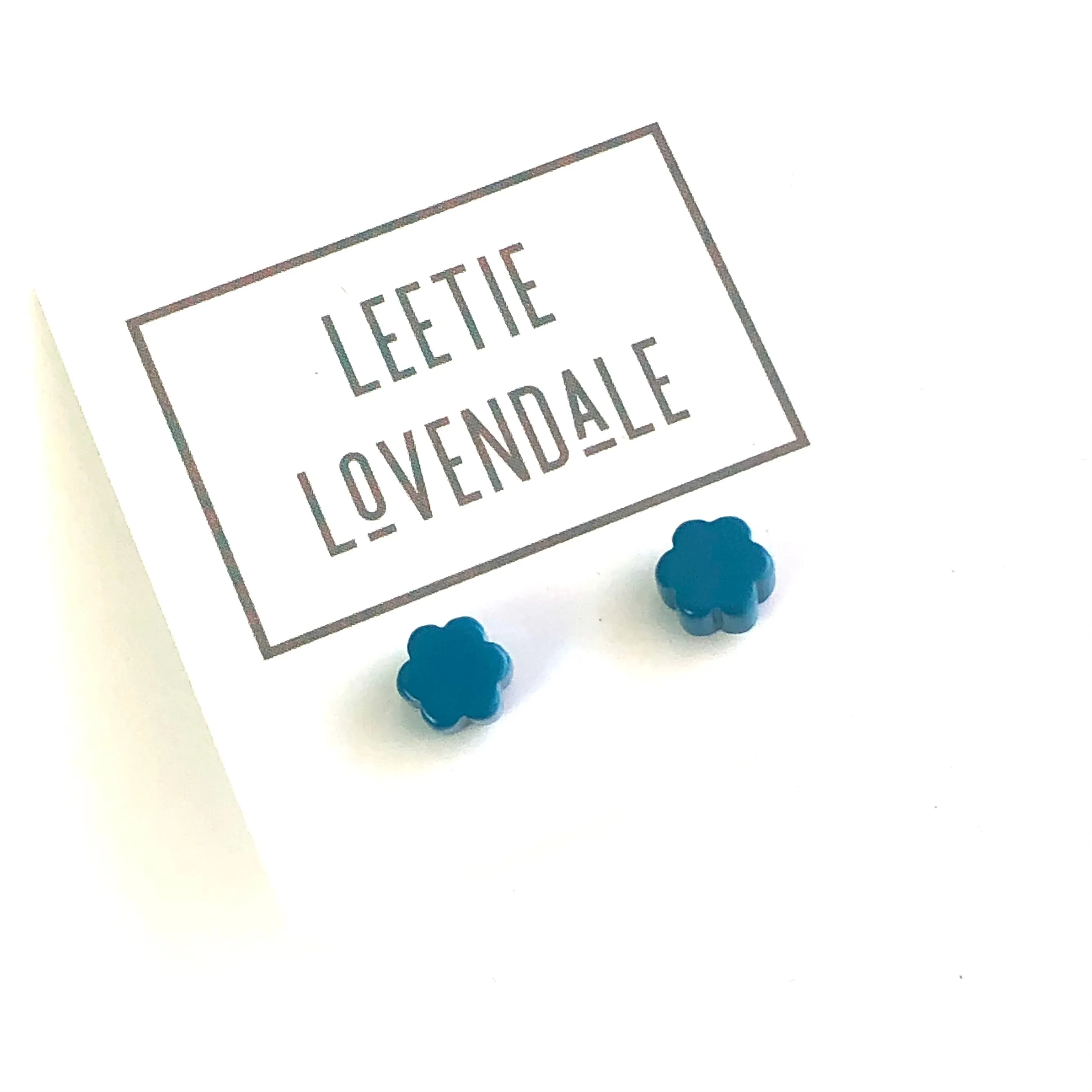 Turquoise Deco Daisy Stud Earrings
