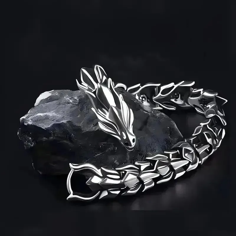 Viking Dragon Design Punk Bracelet