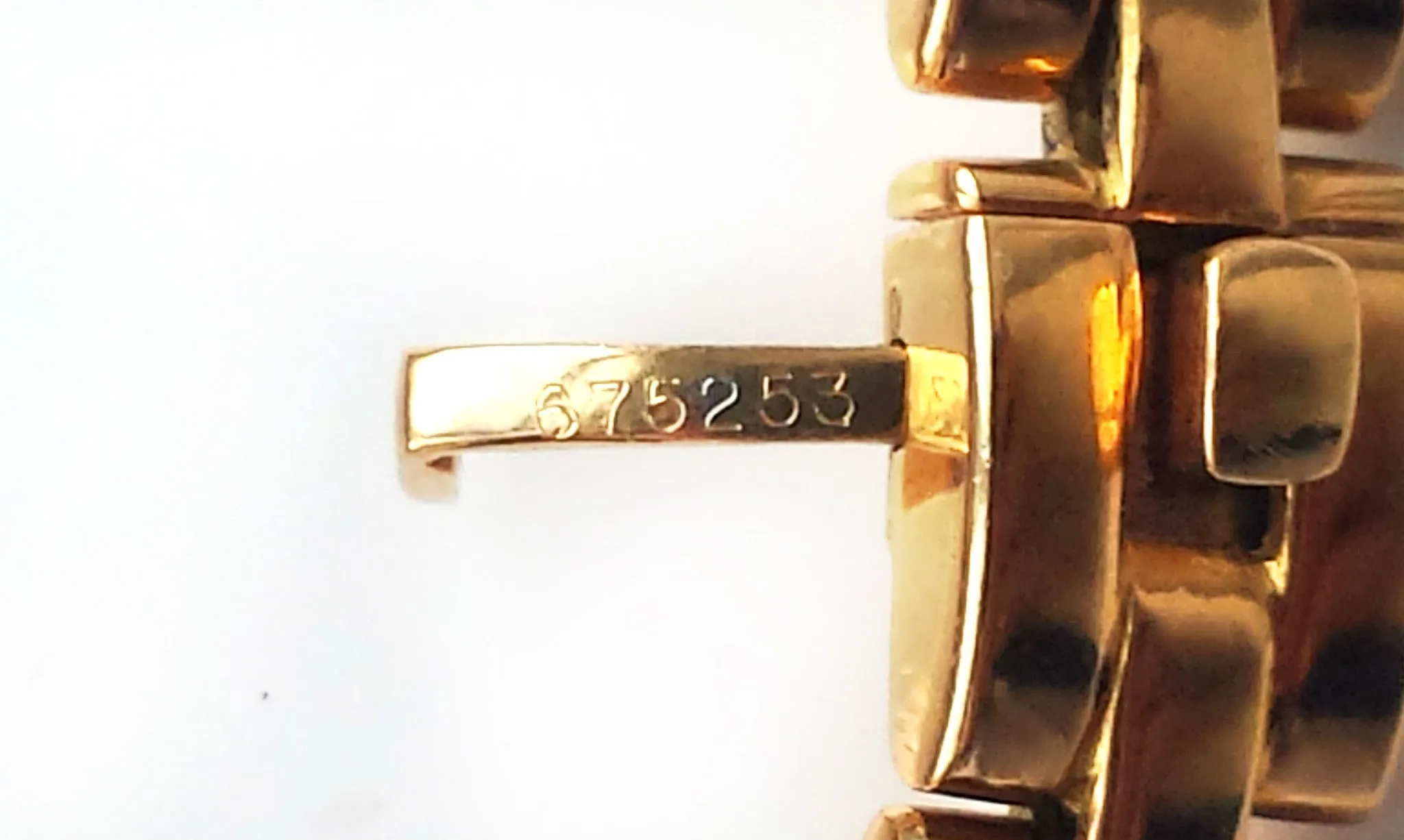 Vintage Cartier 18k Yellow Gold Maillon Panthere 3-Row Necklace with Emerald Eyes