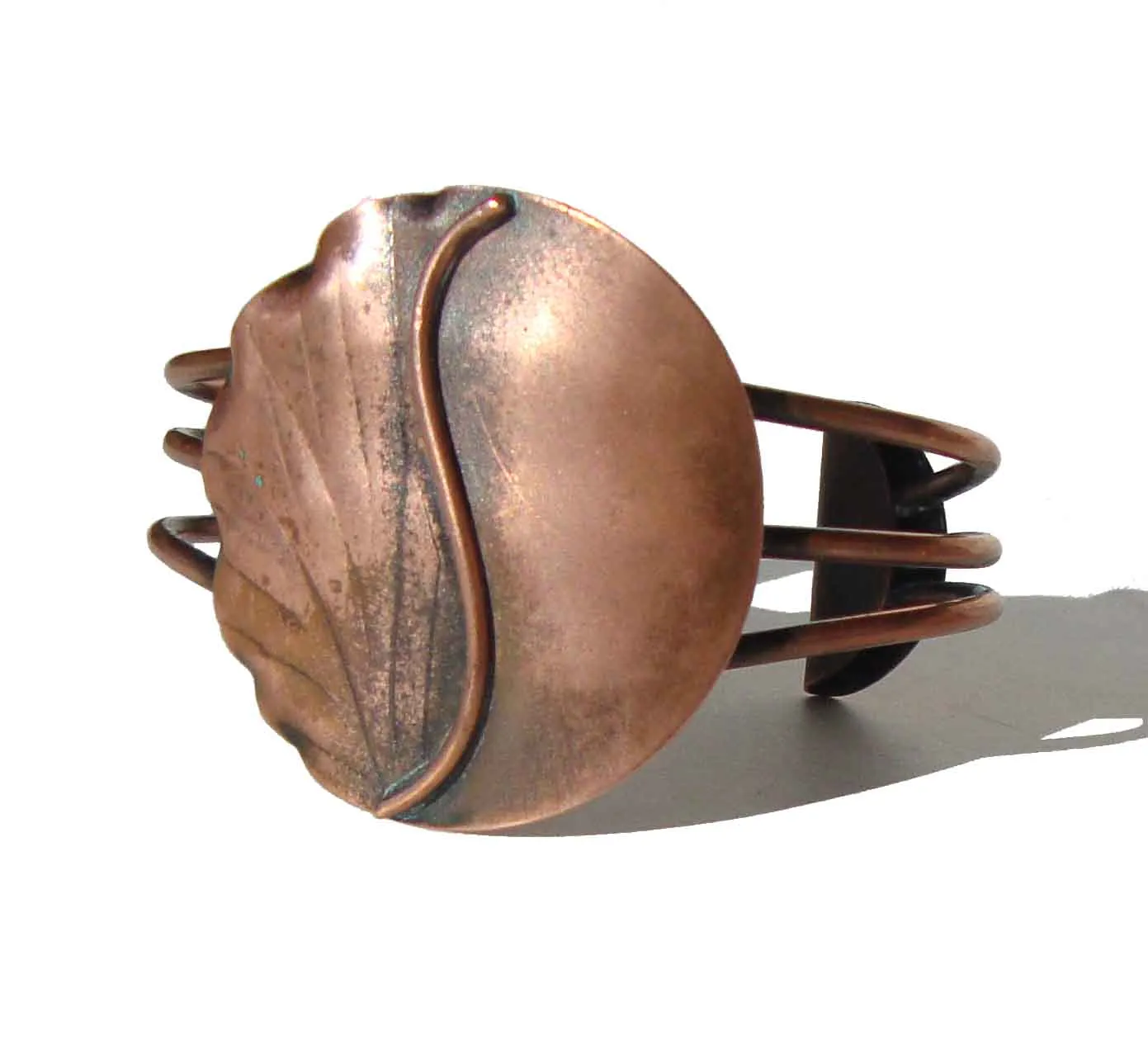 Vintage Modernist Copper Cuff Bracelet - Morley Crimi
