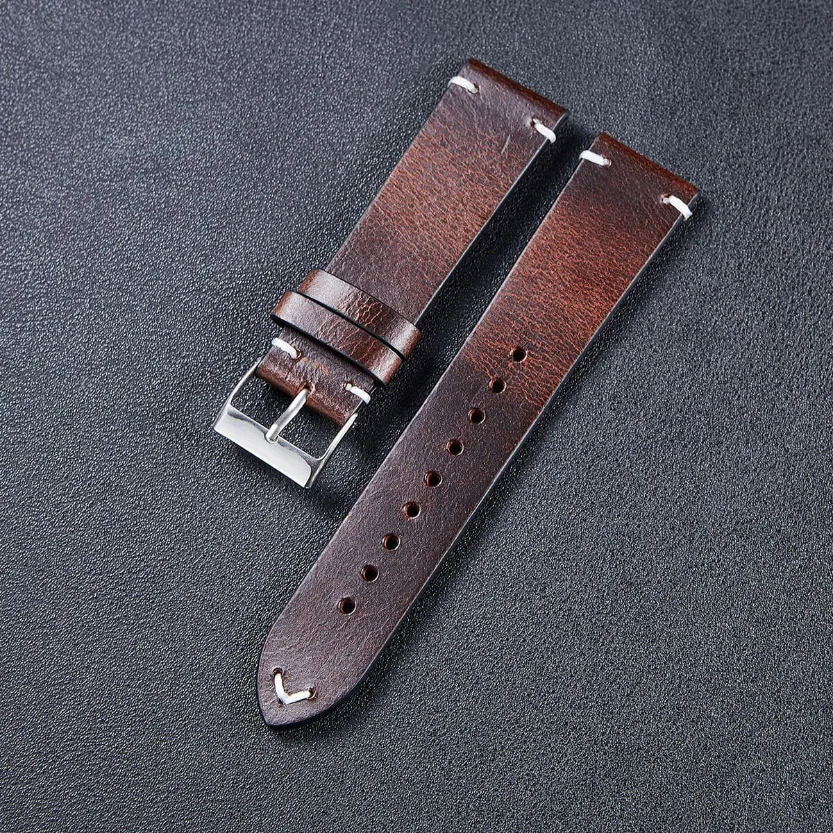 Vintage Oiled Leather Watch Straps Compatible with the Xiaomi Redmi Watch 2 & Redmi Watch 2 Lite
