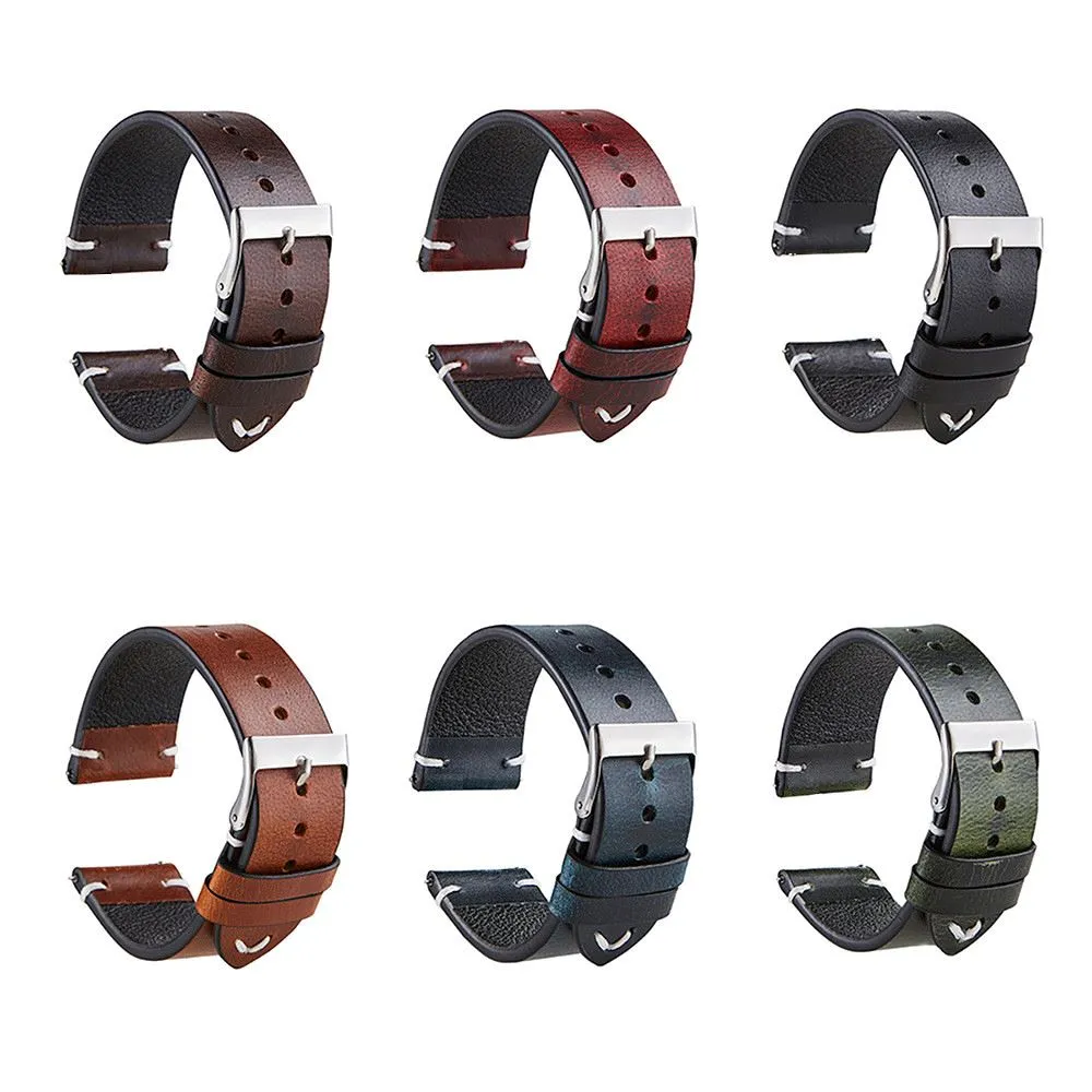 Vintage Oiled Leather Watch Straps Compatible with the Xiaomi Redmi Watch 2 & Redmi Watch 2 Lite