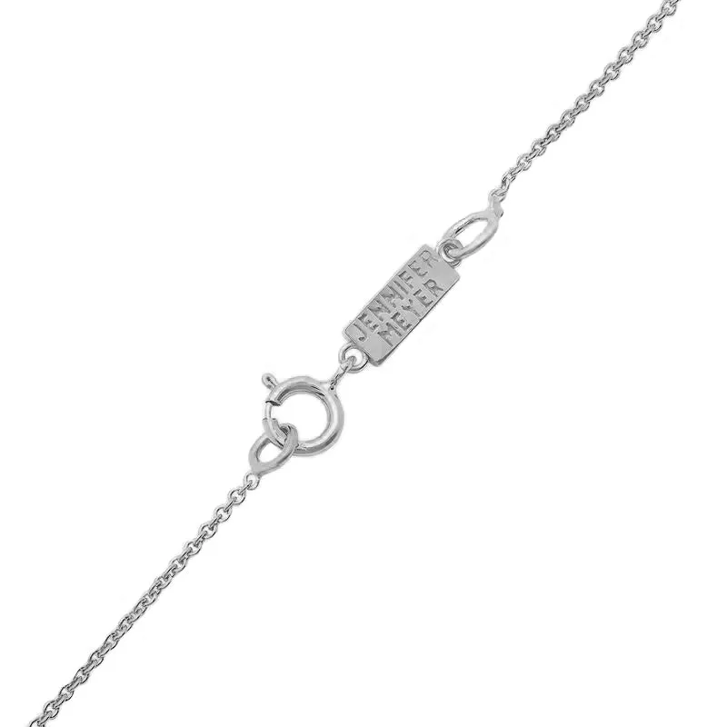 White Gold Diamond Mini Elephant Necklace