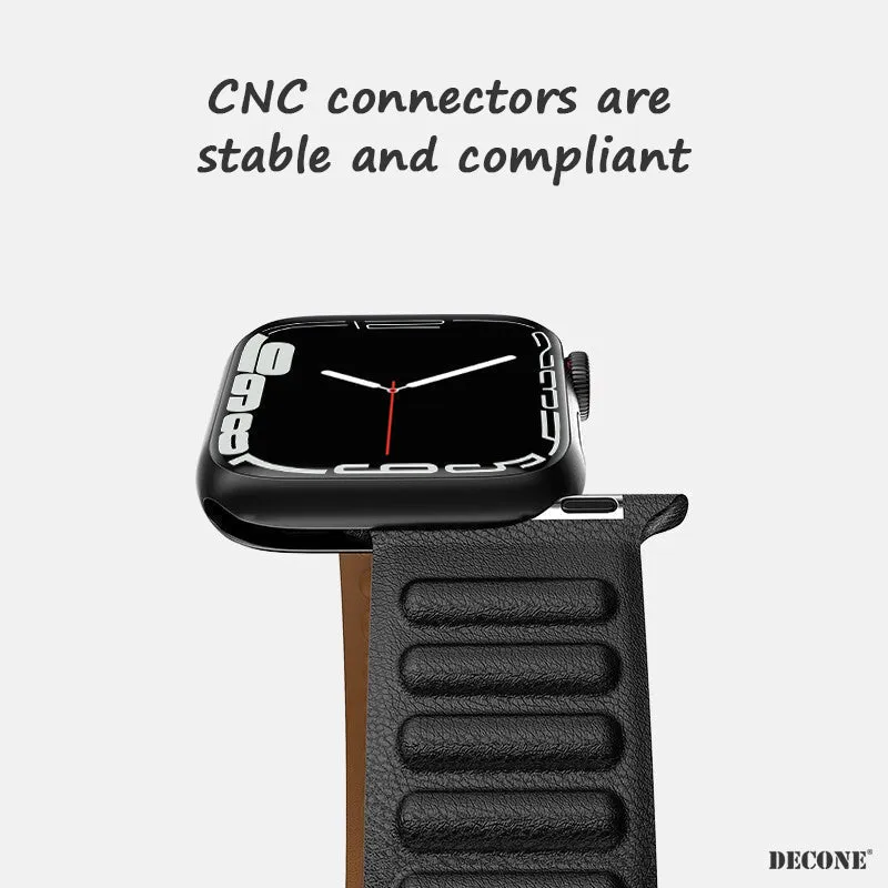 White | Leather Link Magnetic Strap