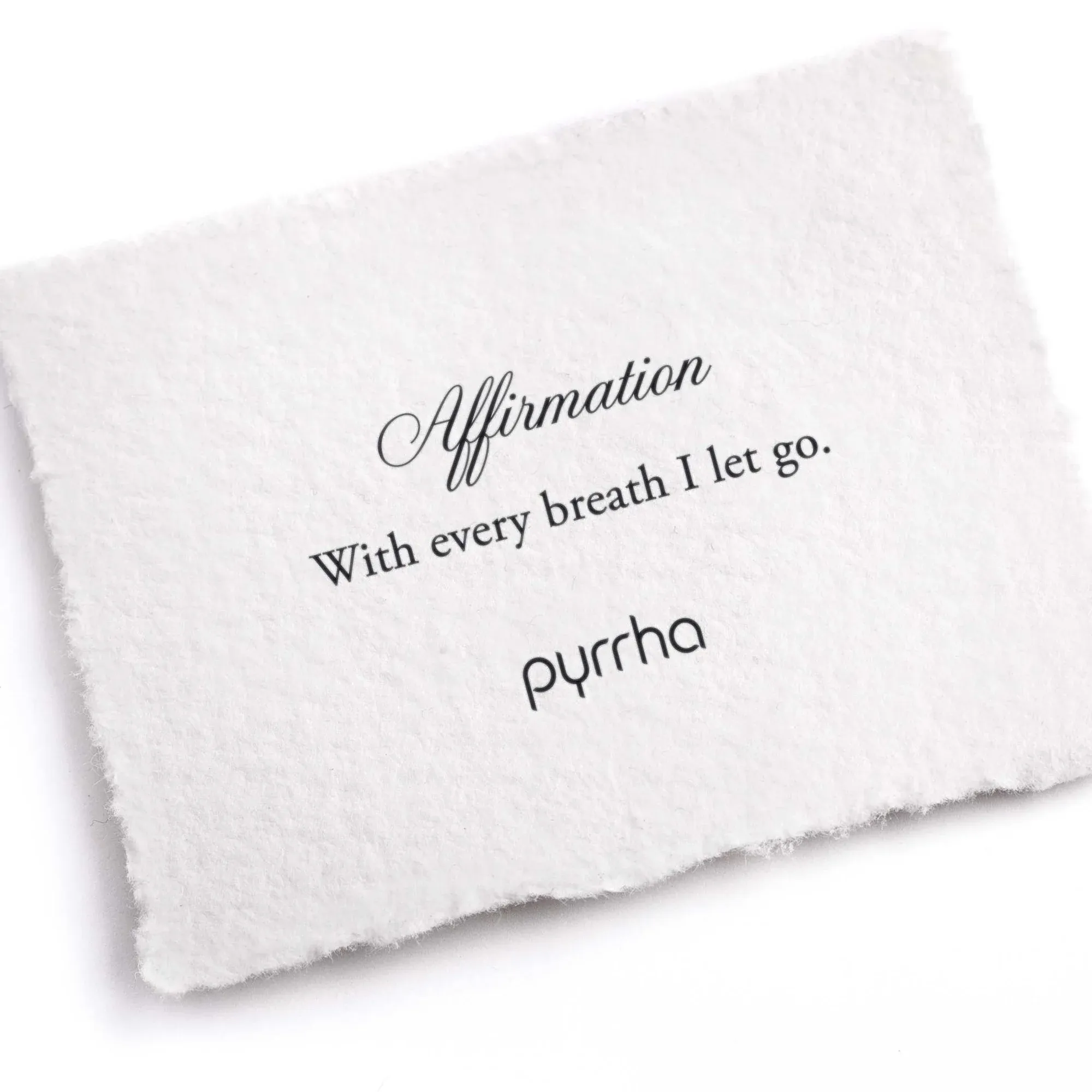 With Every Breath I Let Go Affirmation Talisman Chain Bracelet