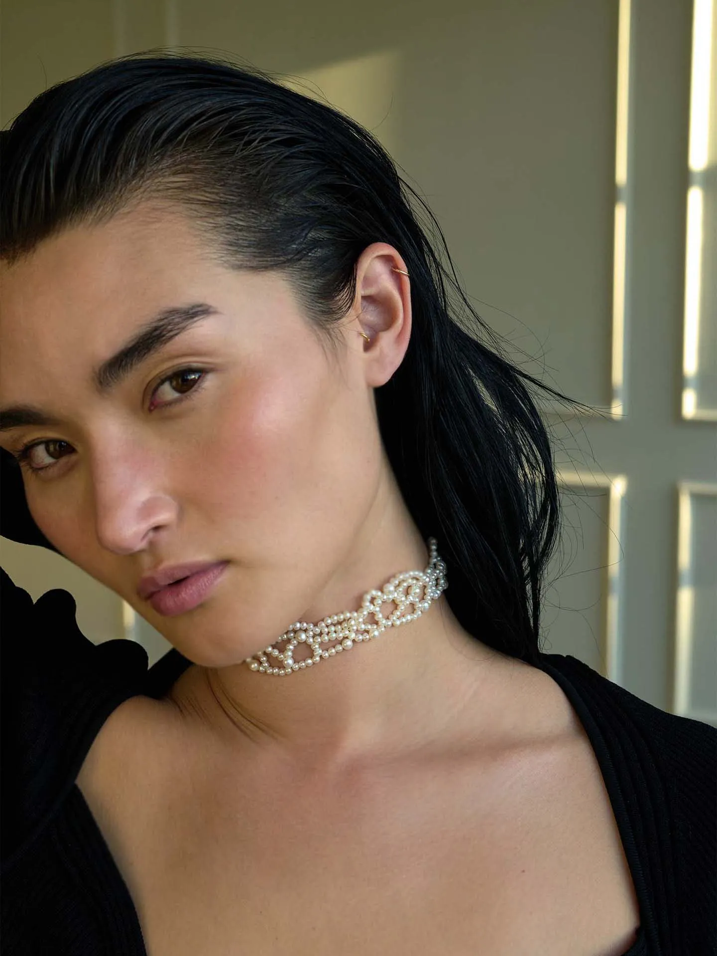 XL Lace Pearl Choker - Archival Collection